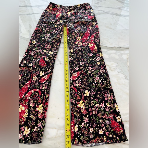ETRO BLACK BROWN MULTI FLORAL VISCOSE TROUSERS MODEL 19212 SIZE IT 44 / US 8 NWT - Picture 13 of 17
